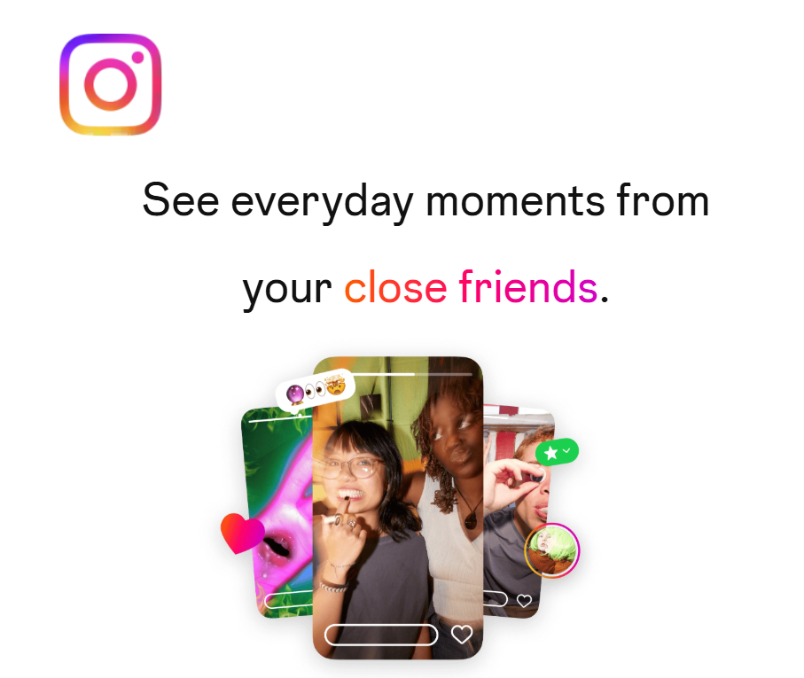 Screenshot of Instagram website representing Instagram features built with React Native.